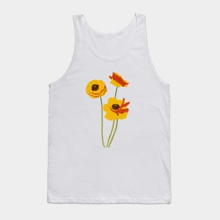 Yellow Ranunculus in Colorist style Tank Top